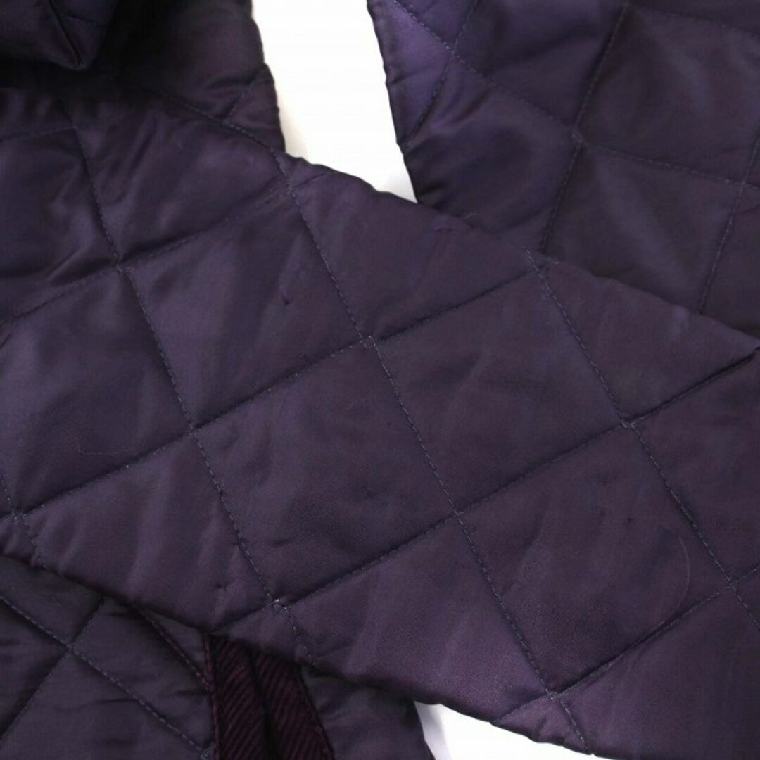 ラベンハム キルティングジャケット コート 38 紫 丸襟 英国製-