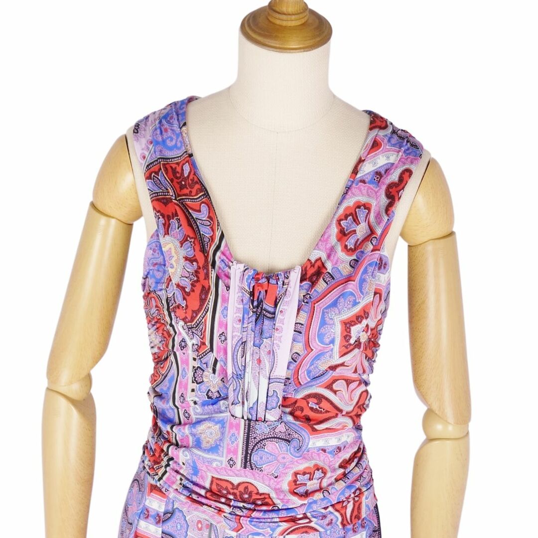 美品 エトロ ETRO ワンピース ドレス ノースリーブ 総柄 美品 エトロ ETRO ワンピース ドレス ノースリーブ 総柄