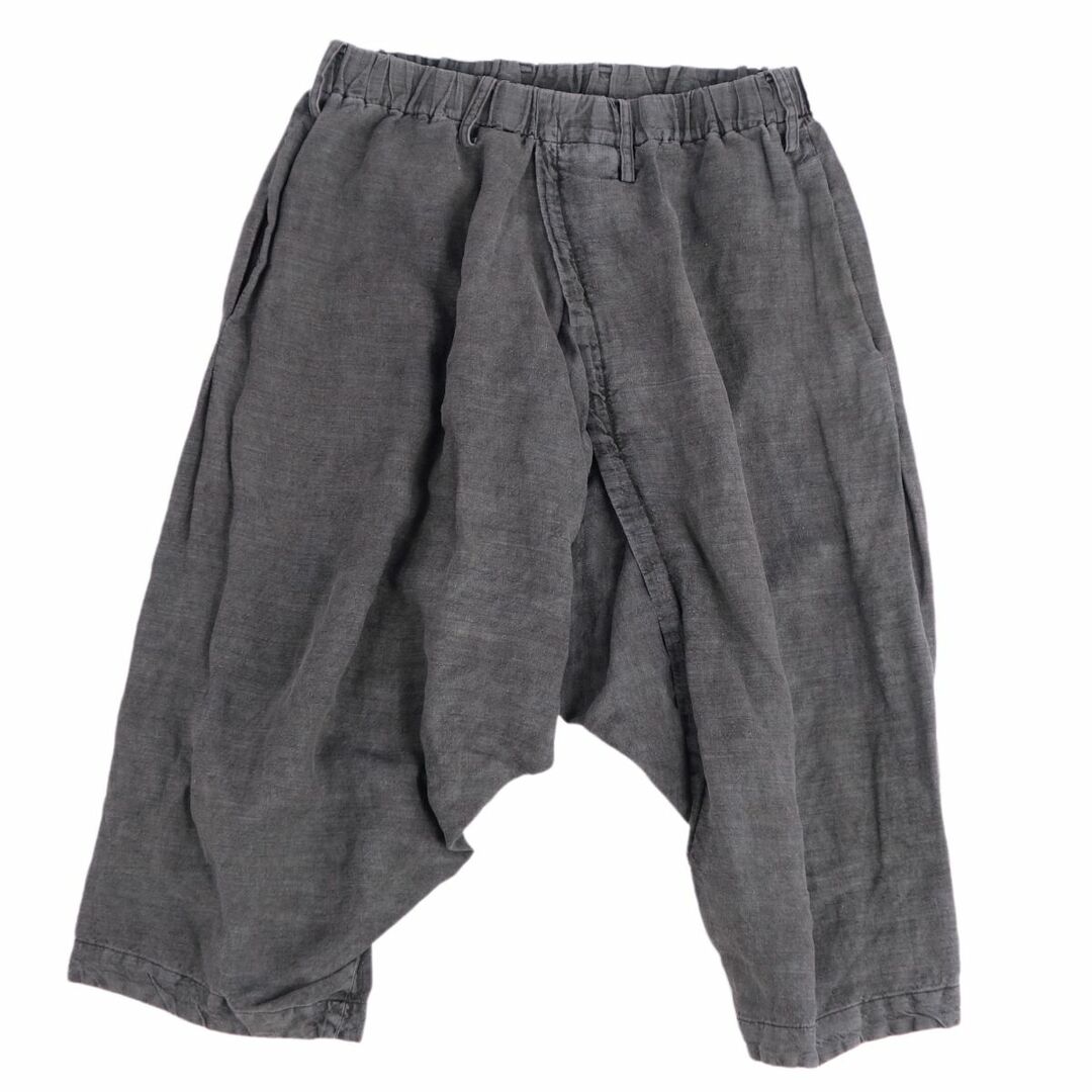 美品 イッセイミヤケ ISSEY MIYAKE MAN パンツ サルエルパンツ リネン 無地 ボトムス メンズ 1(S相当) グレー | フリマアプリ ラクマ