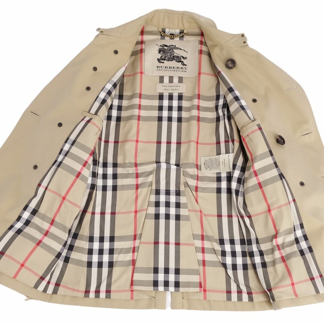 極美品 バーバリー BURBERRY コート THE CHELSEA チェルシー トレンチコート コットン100％ アウター メンズ イングランド製  48(M相当) ベージュ