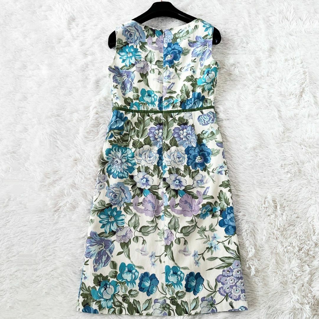 LAURA ASHLEY - LAURA ASHLEY 花柄 ノースリーブ ワンピース 9号の通販