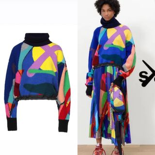 サカイ(sacai)の【新品タグ付き】サカイ カウズ  コラボ ニット　sacai × Kaws(ニット/セーター)