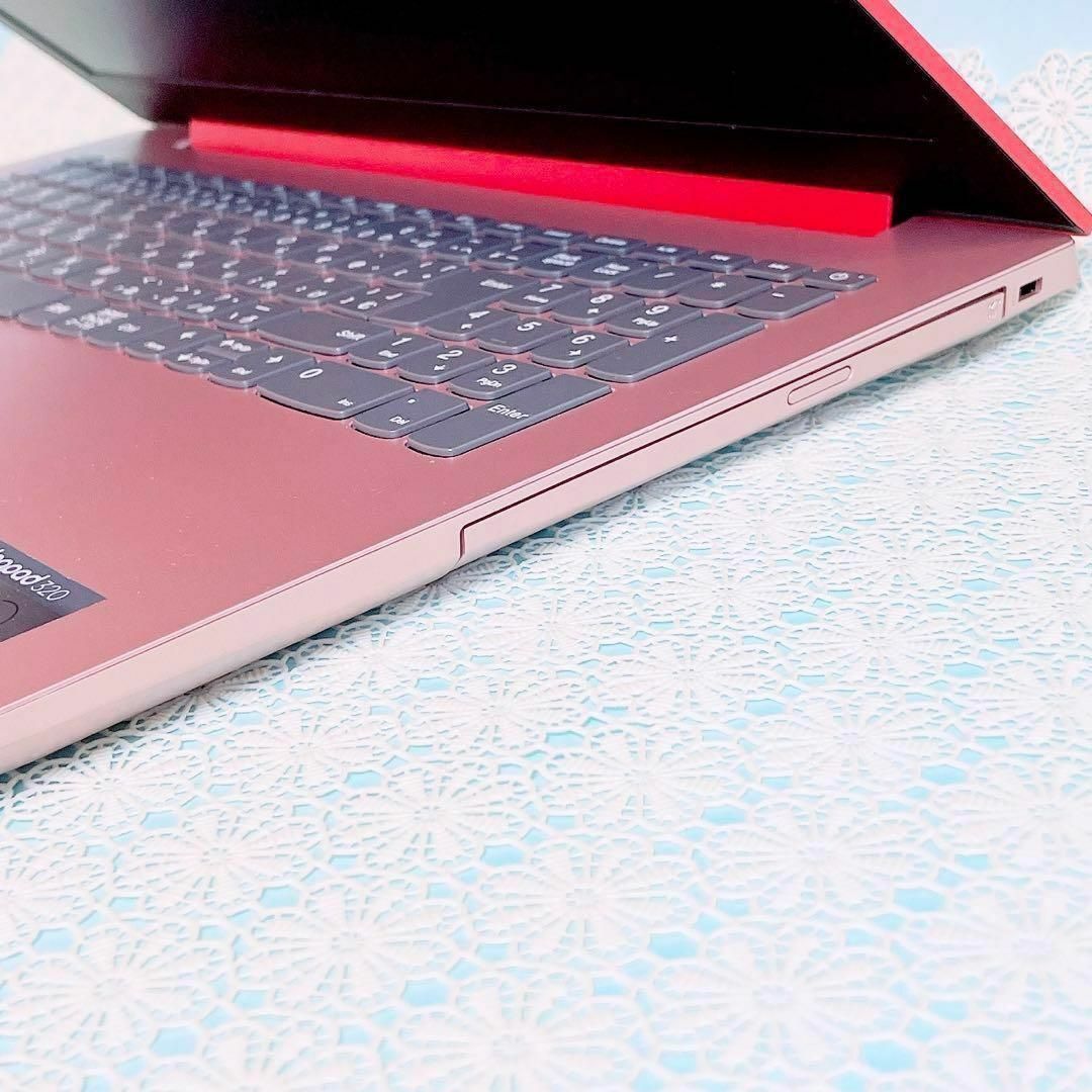 Lenovo - 貴重✨薄型 ピンク オレンジ ノートパソコン❣️カメラ 事務