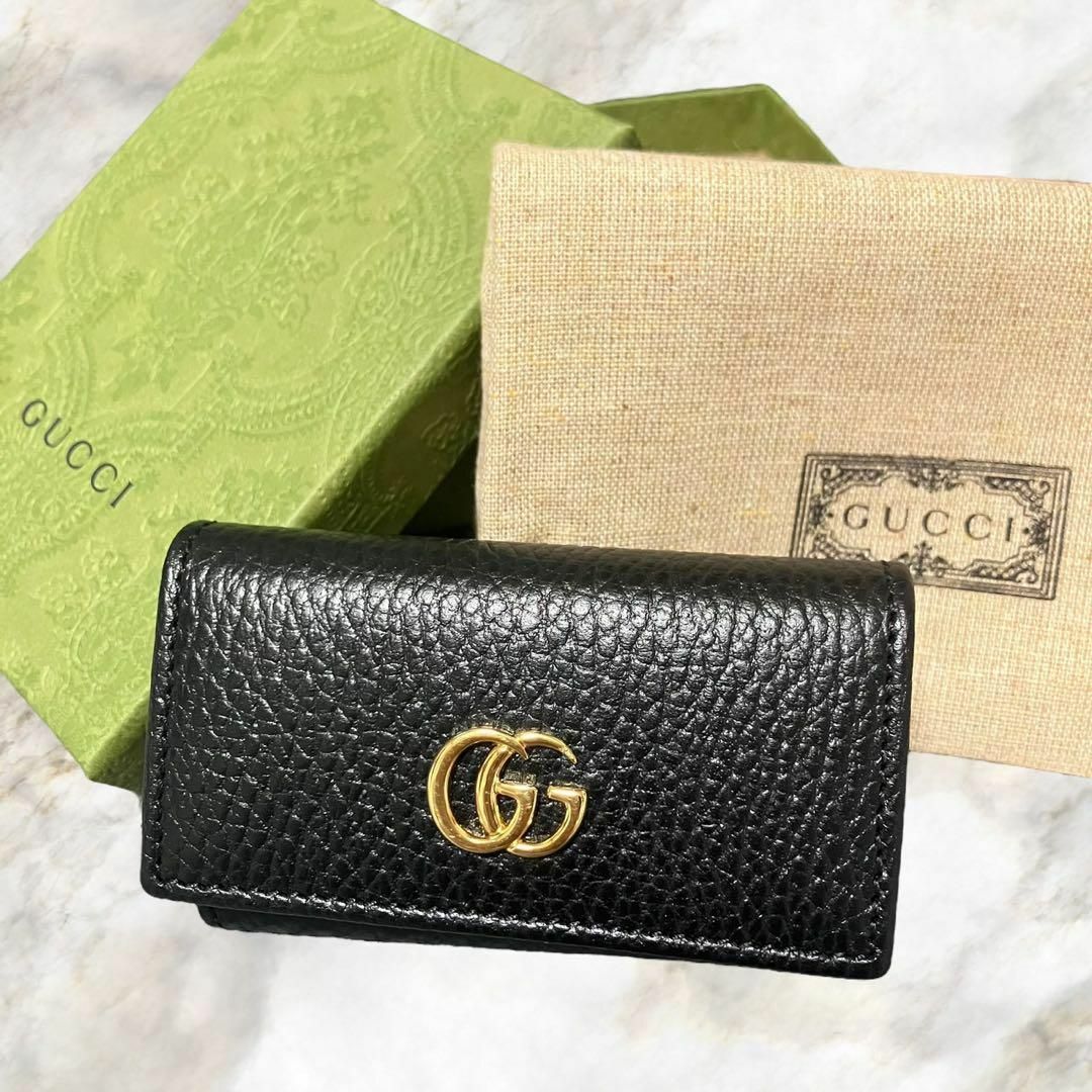 Gucci - 【新品】GUCCI グッチ GG マーモント レザーキーケース 456118