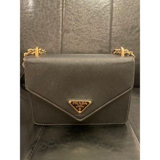 PRADA サフィアーノレザー ショルダーバッグ(ショルダーバッグ)