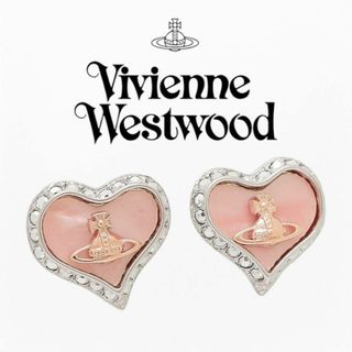 ヴィヴィアンウエストウッド(Vivienne Westwood)の【新品】ヴィヴィアンウエストウッド オーブ ハート ジェルピアス シルバーピンク(ピアス)