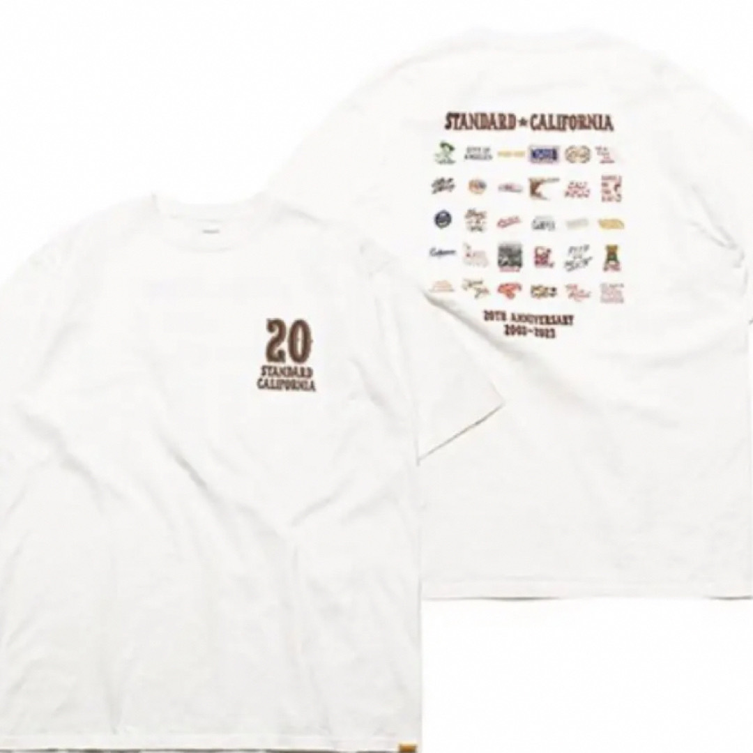 STANDARD CALIFORNIA(スタンダードカリフォルニア)のSD 20th Anniversary Logo T ホワイト XLサイズ メンズのトップス(Tシャツ/カットソー(半袖/袖なし))の商品写真