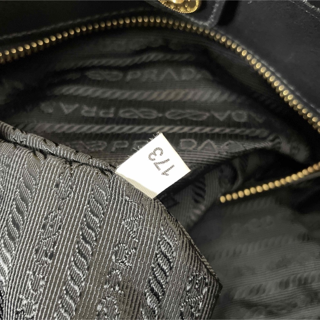 PRADA - prada 極美品 2way 黒 ハンドバッグ ナイロン レザー プラダの