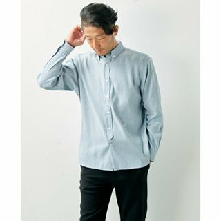 メンズメルローズ(MEN'S MELROSE)の【ブルー】デニムライクボタンダウンカラーシャツ(その他)