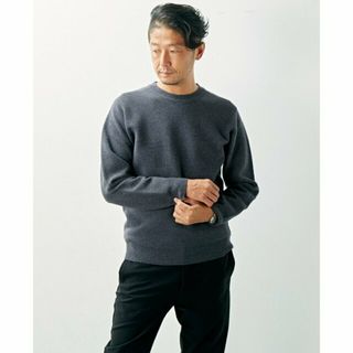 メンズメルローズ(MEN'S MELROSE)の【インディゴ】ミドルゲージリップルクルーネックセーター(その他)