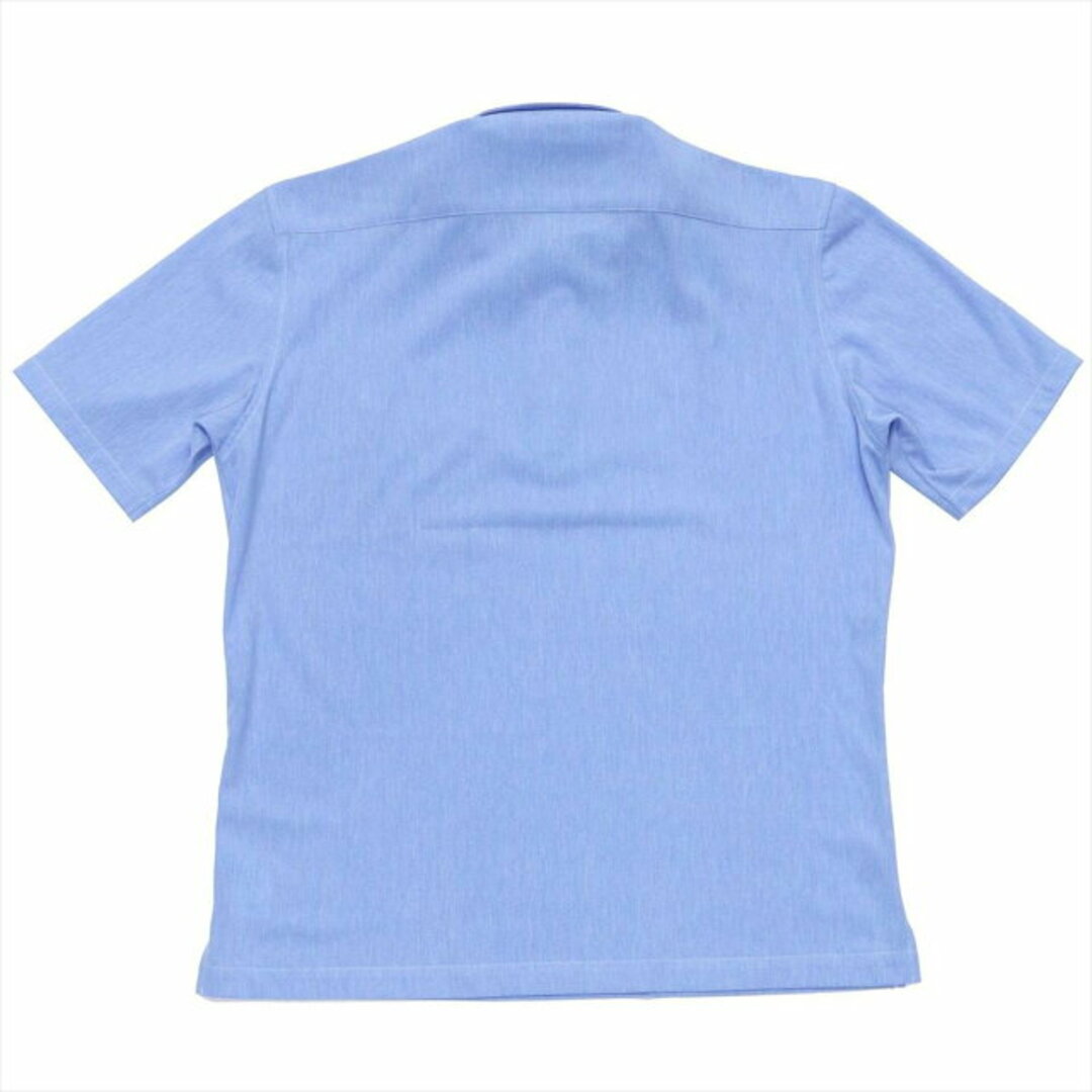 【サックス】【Pitta Re:)】形態安定 ボタンダウンカラー 半袖 ビズポロ ビジネスポロシャツ