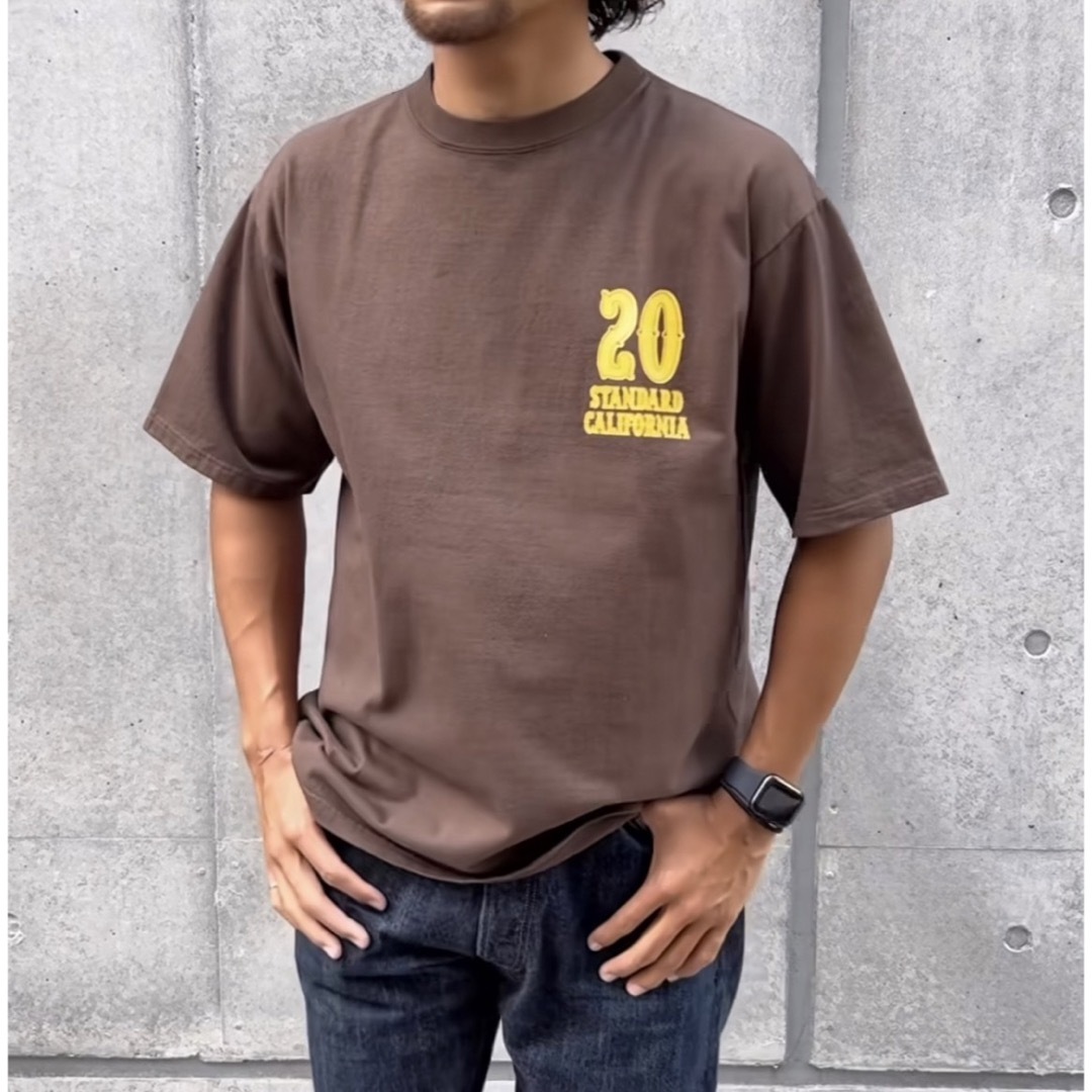 【Standard California】20周年ロゴＴシャツ ブラウン Ｍ