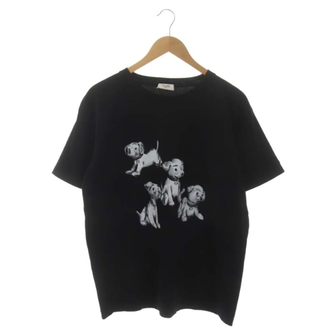 セリーヌ by Hedi Slimane 22SS Tシャツ 半袖 S 黒64cmゆき丈