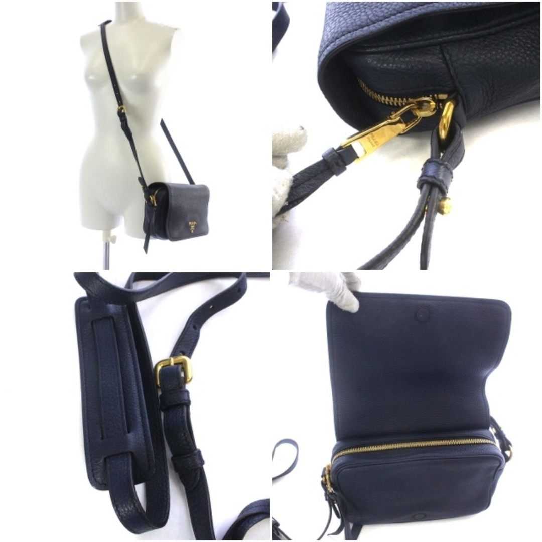 PRADA - プラダ ヴィッテロフェニックス ショルダーバッグ 紺 1BD163の