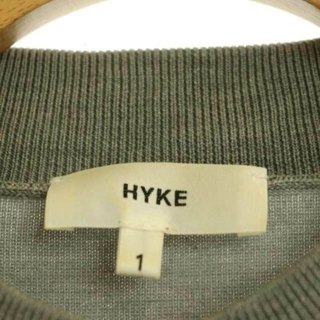 HYKE(ハイク)のハイク シルクコットンハイゲージニットトップス セーター サマー 半袖 グレー レディースのトップス(ニット/セーター)の商品写真