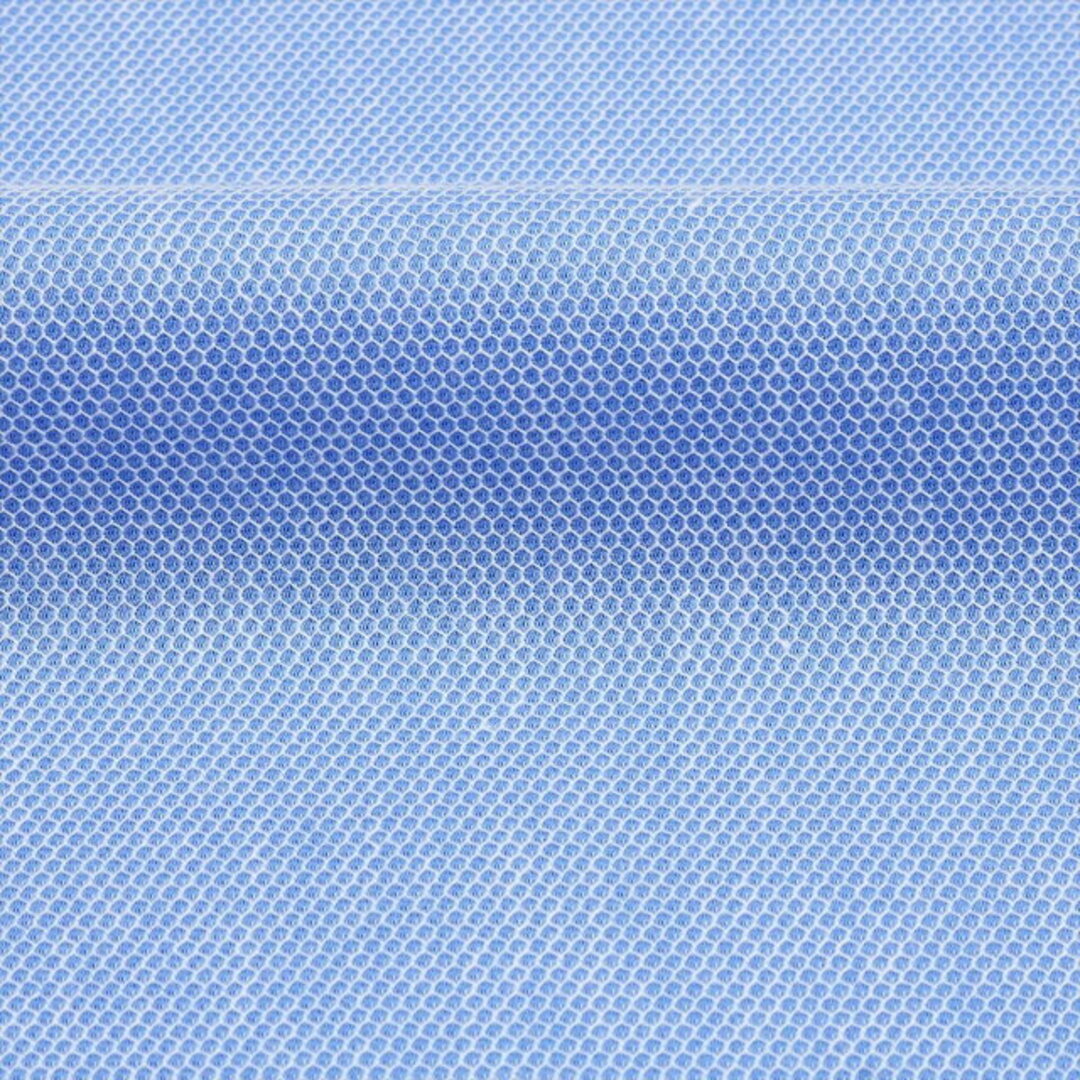 【サックス】【Pitta Re:)】形態安定 ワイドカラー 半袖 ビズポロ ビジネスポロシャツ 3