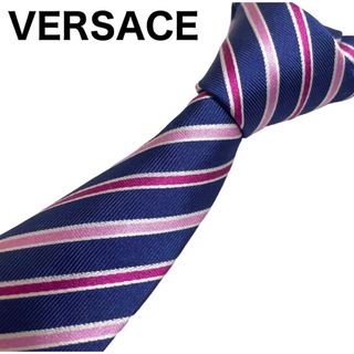 ヴェルサーチ(VERSACE)のVERSACE ネクタイ　メデューサ　ロゴ　シルク100 イタリア製(ネクタイ)