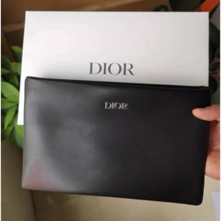 クリスチャンディオール(Christian Dior)の新品　ディオール Dior ノベルティ レザーポーチ　ブラック　千鳥格子(ポーチ)