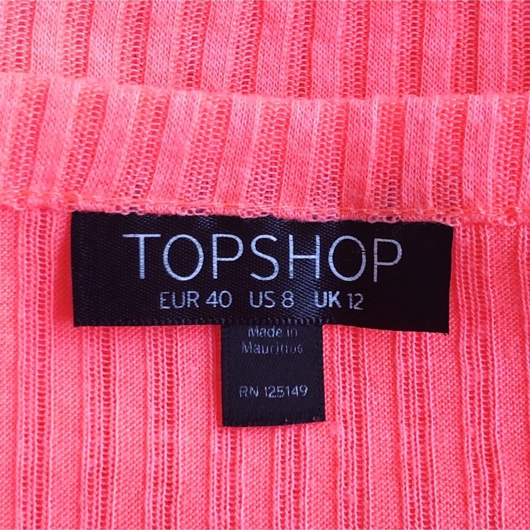 TOPSHOP(トップショップ)のTOPSHOP トップショップ リブクロップドTシャツ レディースのトップス(Tシャツ(半袖/袖なし))の商品写真