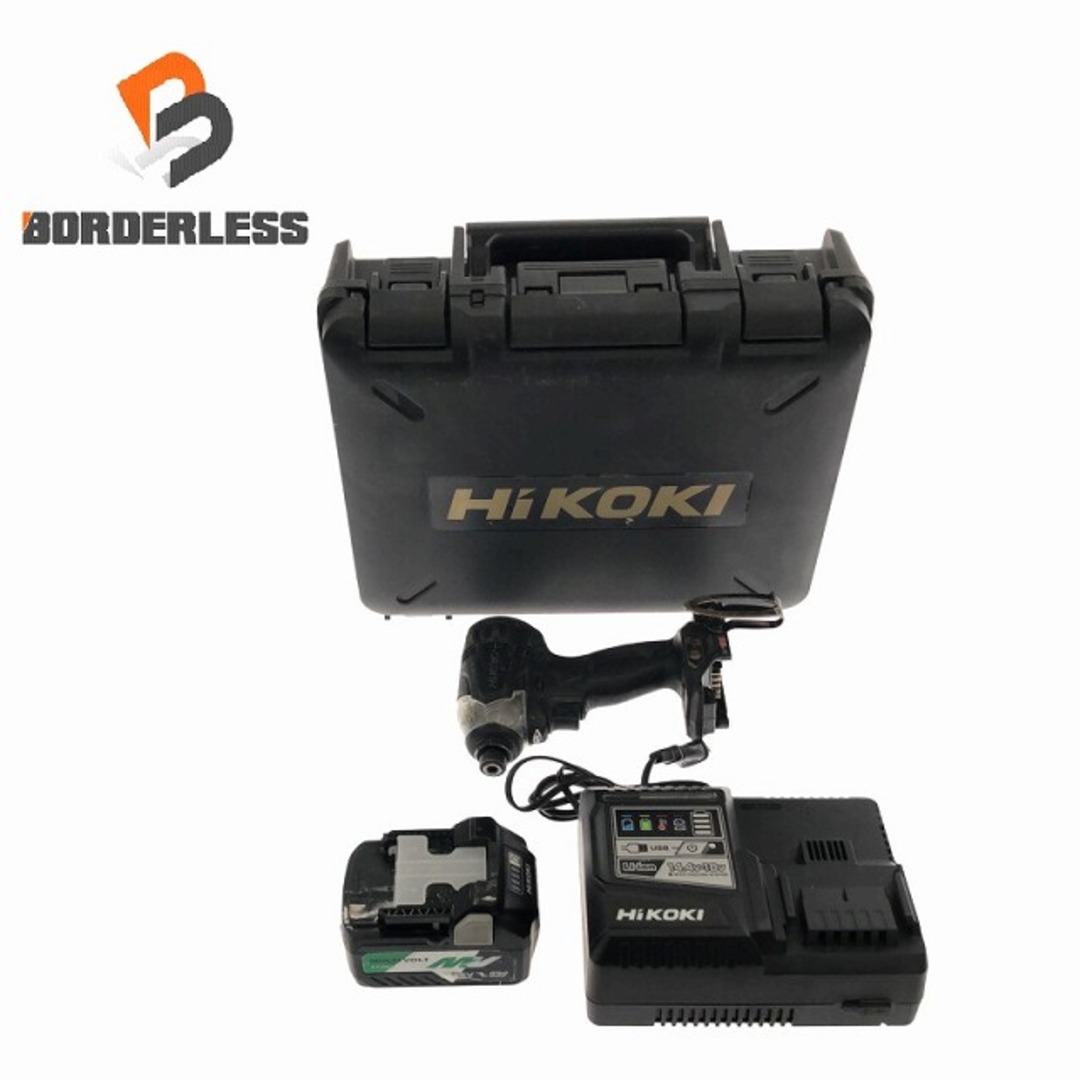 ☆品☆ HIKOKI ハイコーキ 36V コードレスインパクトドライバ WH36DA(BG) マルチボルトバッテリー1個(BSL36A18) 充電器付き 76809