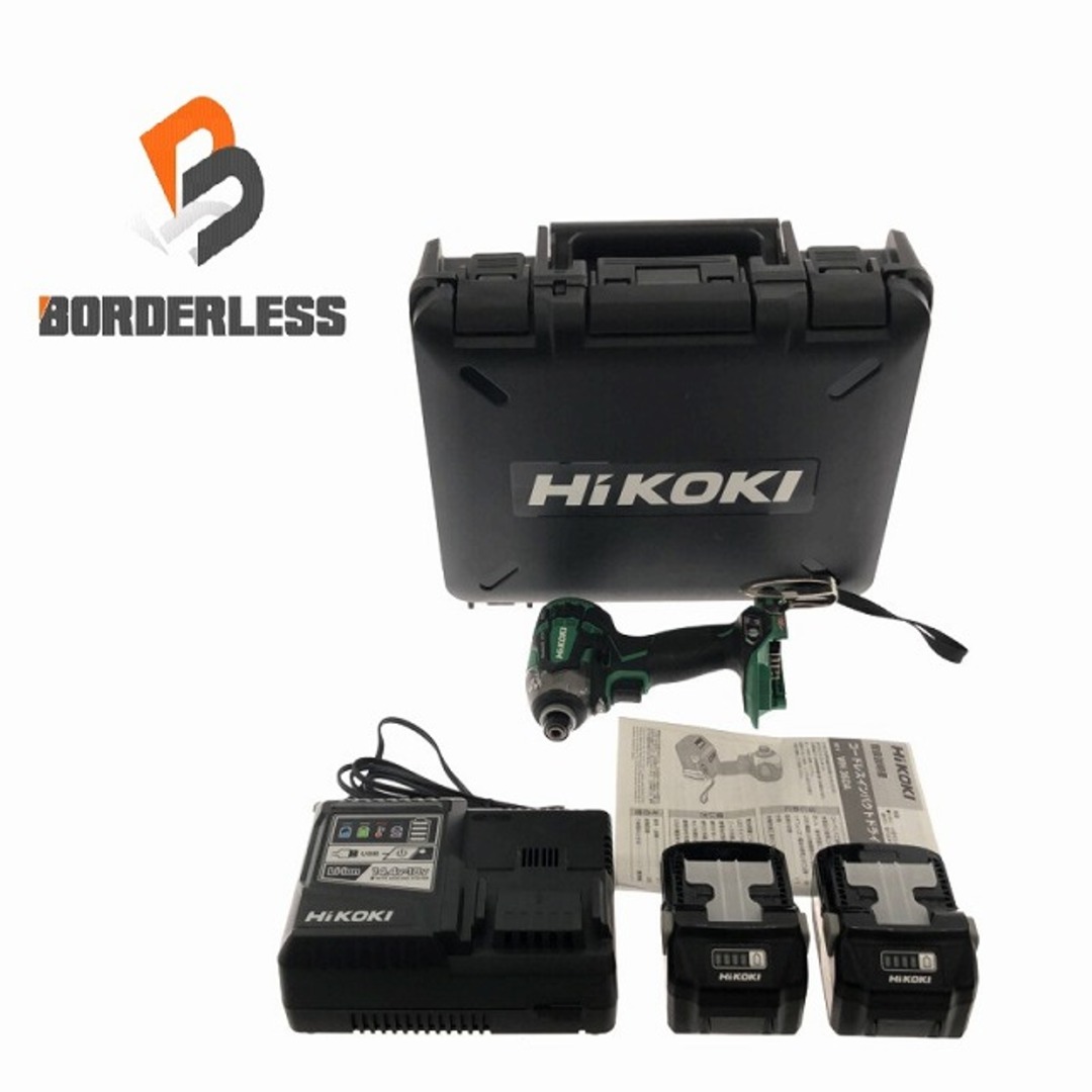 ☆比較的綺麗☆HiKOKI ハイコーキ 36V コードレスインパクトドライバー WH36DA(2XP) マルチボルトバッテリー2個 充電器 ケース付 76925