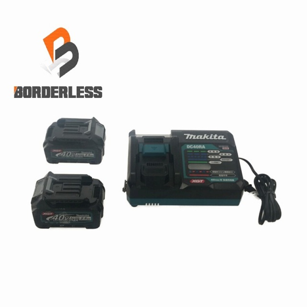 ☆中古品セット☆makita マキタ 40Vmax 2.5Ah 純正 リチュウムイオンバッテリー2個 BL4025 急速充電器 DC40RA  77194 | フリマアプリ ラクマ