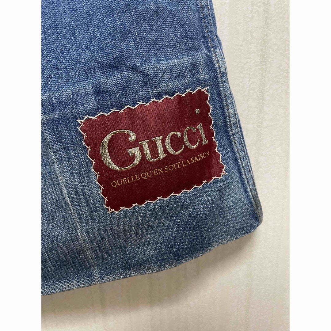 Gucci ラベル付き ウォッシュドデニム フレアパンツ 20aw