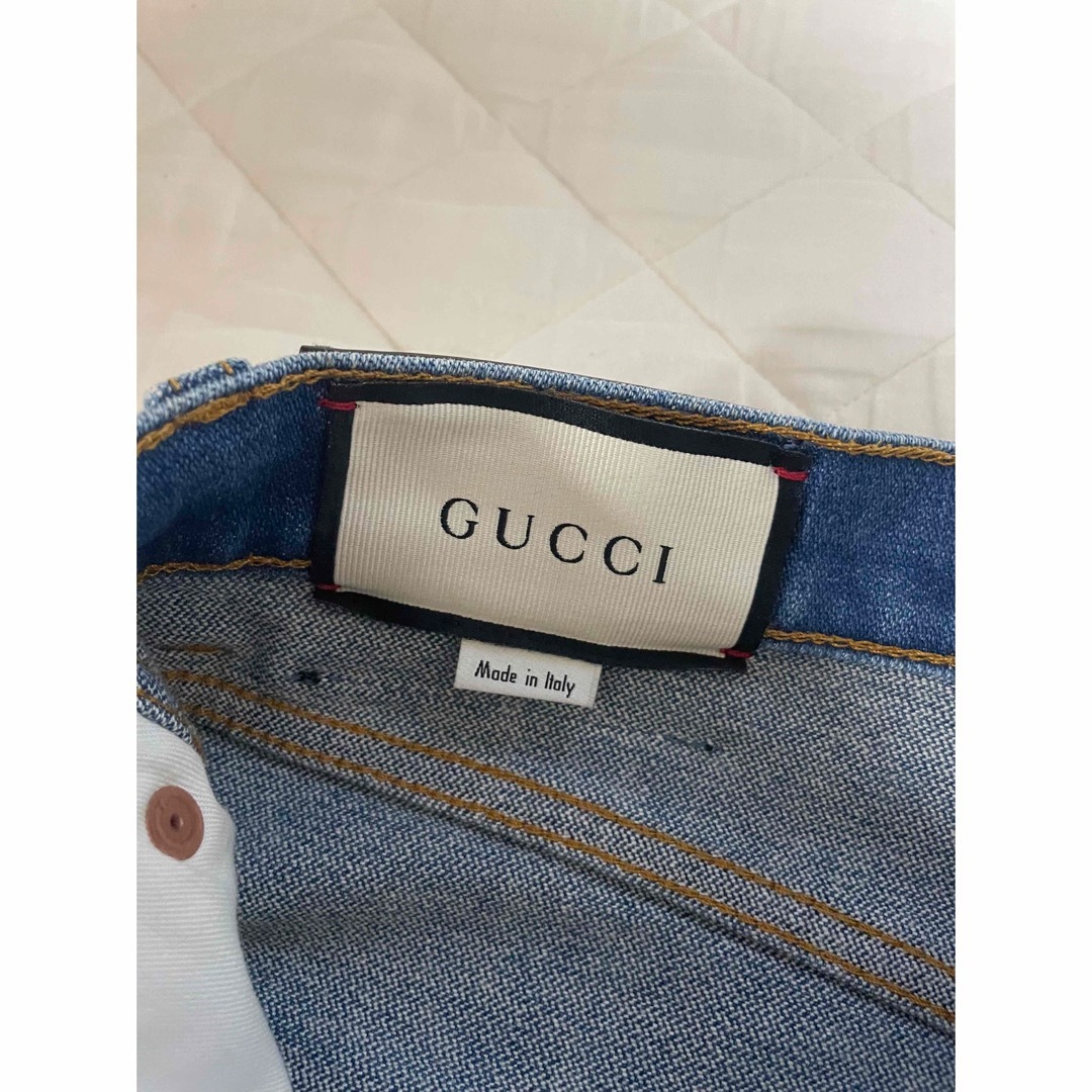 Gucci ラベル付き ウォッシュドデニム フレアパンツ 20aw