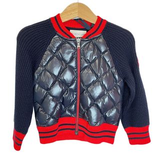 モンクレール(MONCLER)の新品未使用　モンクレール　ブルゾン　ニット　ネイビー　18/24 90(ジャケット/上着)