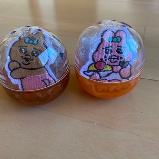 おぱんちゅうさぎ　ワッペンバッジ　オムライス　ひやけ　2種(バッジ/ピンバッジ)