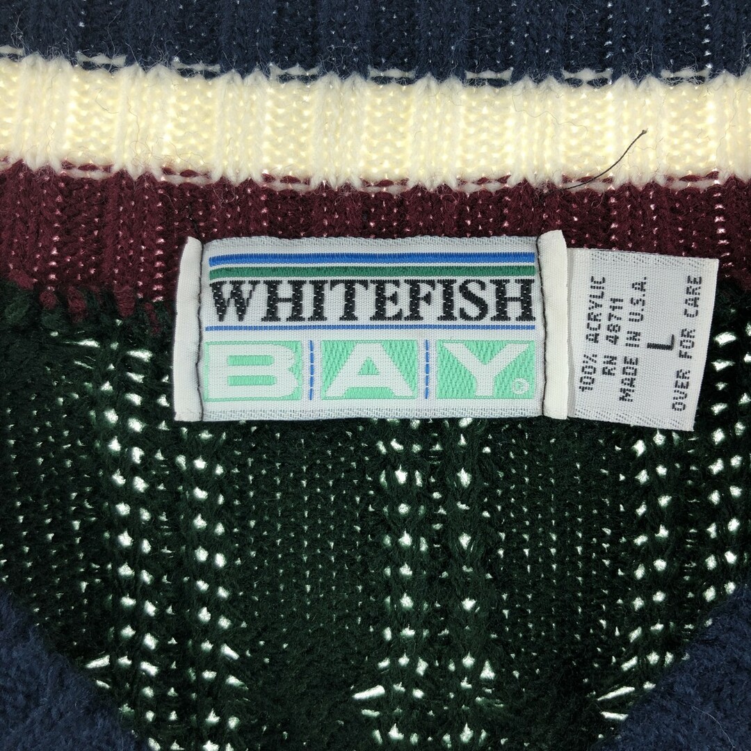 WHITEFISH BAY チルデンニットセーター USA製 メンズXL /eaa367029