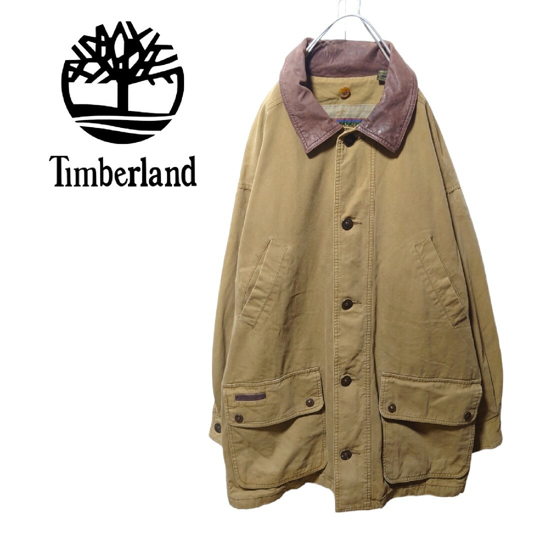 Timberland - 【Timberland】レザー襟 ダック地 ハンティング