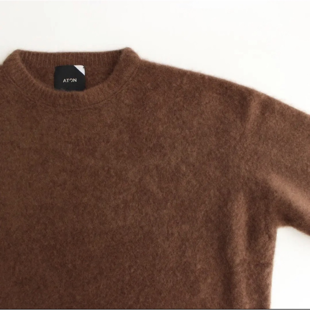 ATON - ATON FUR CASHMERE CREWNECK BRN上代3.6万の通販 by shop