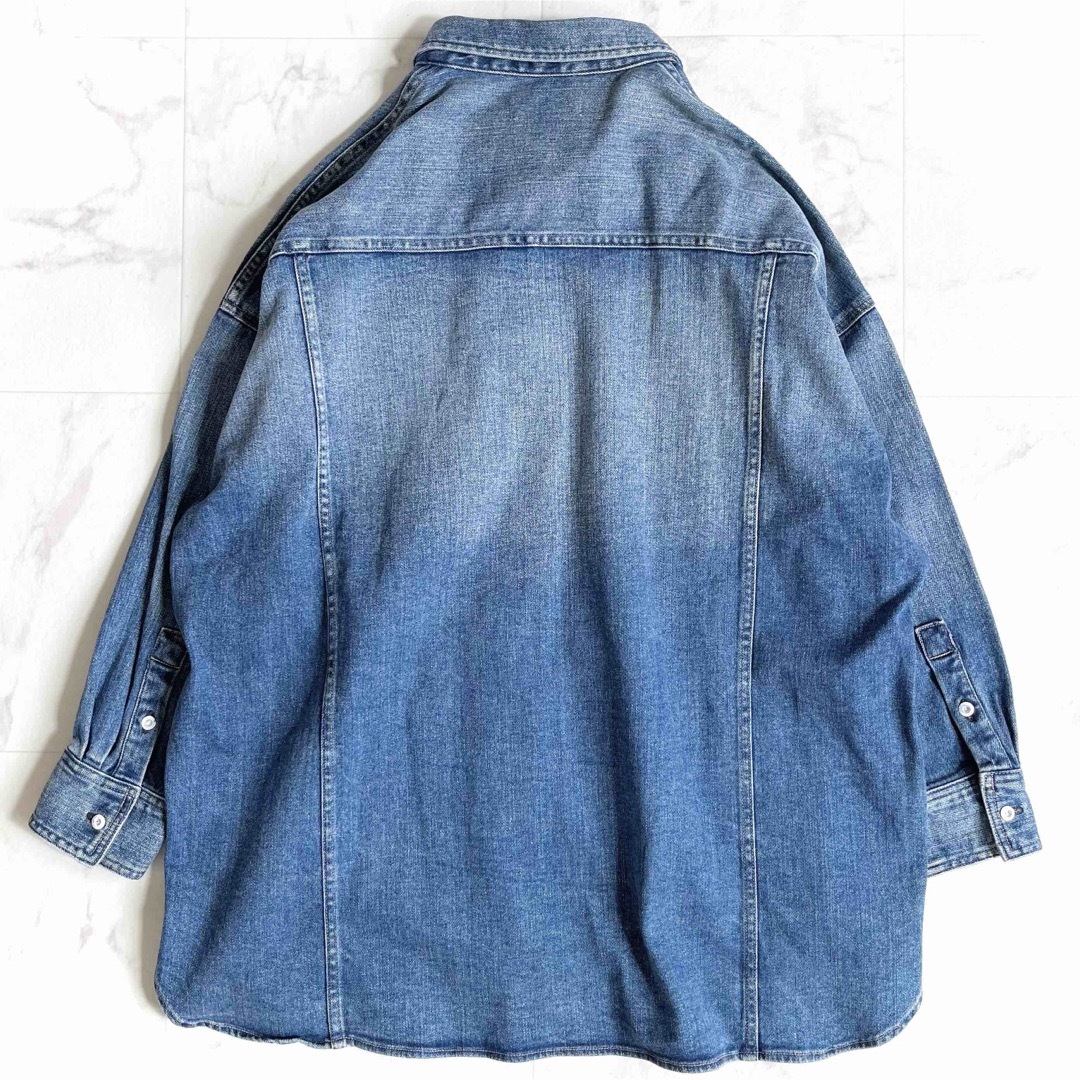 Healthy DENIM(ヘルシーデニム)のmimi様専用☆ヘルシーデニム ALMONDデニムシャツ オーバーサイズ  レディースのジャケット/アウター(Gジャン/デニムジャケット)の商品写真