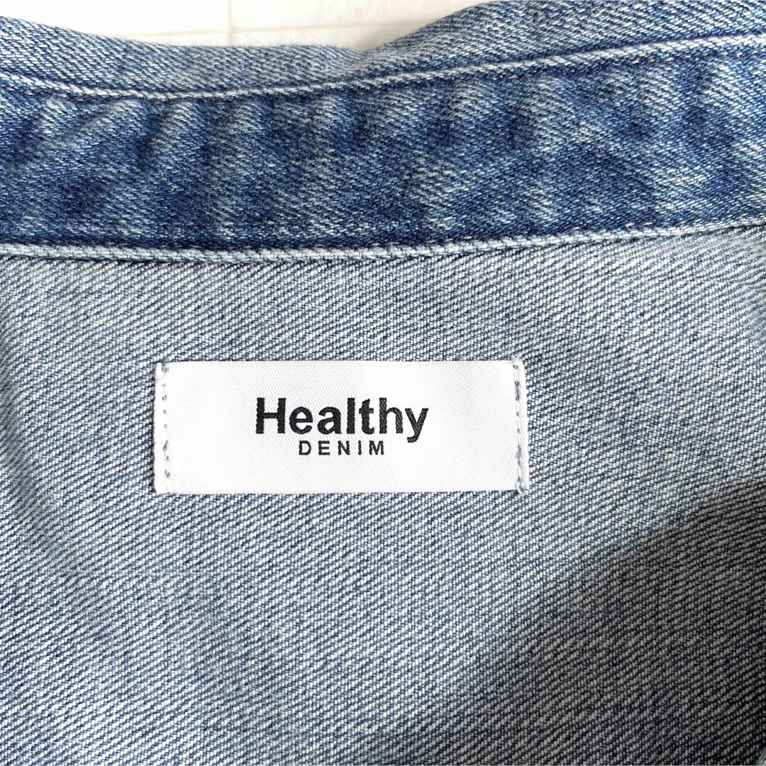 Healthy DENIM(ヘルシーデニム)のmimi様専用☆ヘルシーデニム ALMONDデニムシャツ オーバーサイズ  レディースのジャケット/アウター(Gジャン/デニムジャケット)の商品写真