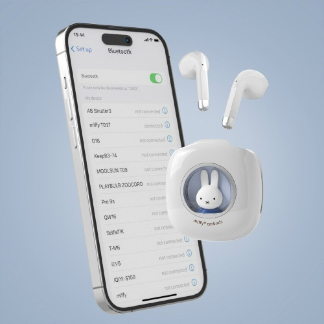 miffy(ミッフィー)の[MIPOW] ミッフィー EarPods ピンク [TD17] スマホ/家電/カメラのオーディオ機器(ヘッドフォン/イヤフォン)の商品写真