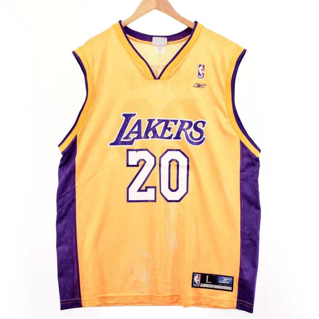 【90s 】リーボック ロサンゼルスレイカーズ NBA 刺繍 ゲームシャツ