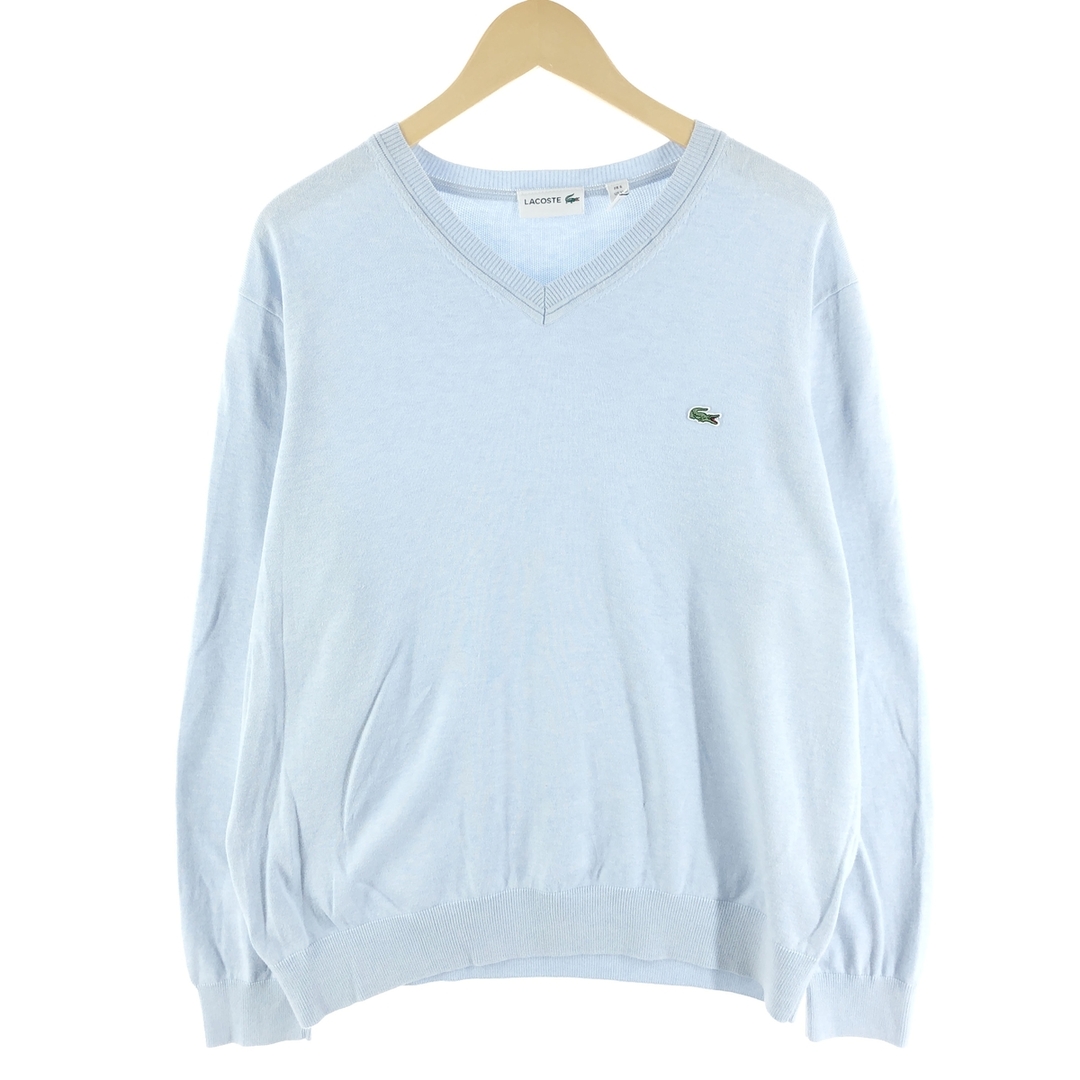 ラコステ LACOSTE Vネック コットンニットセーター メンズL /eaa364966