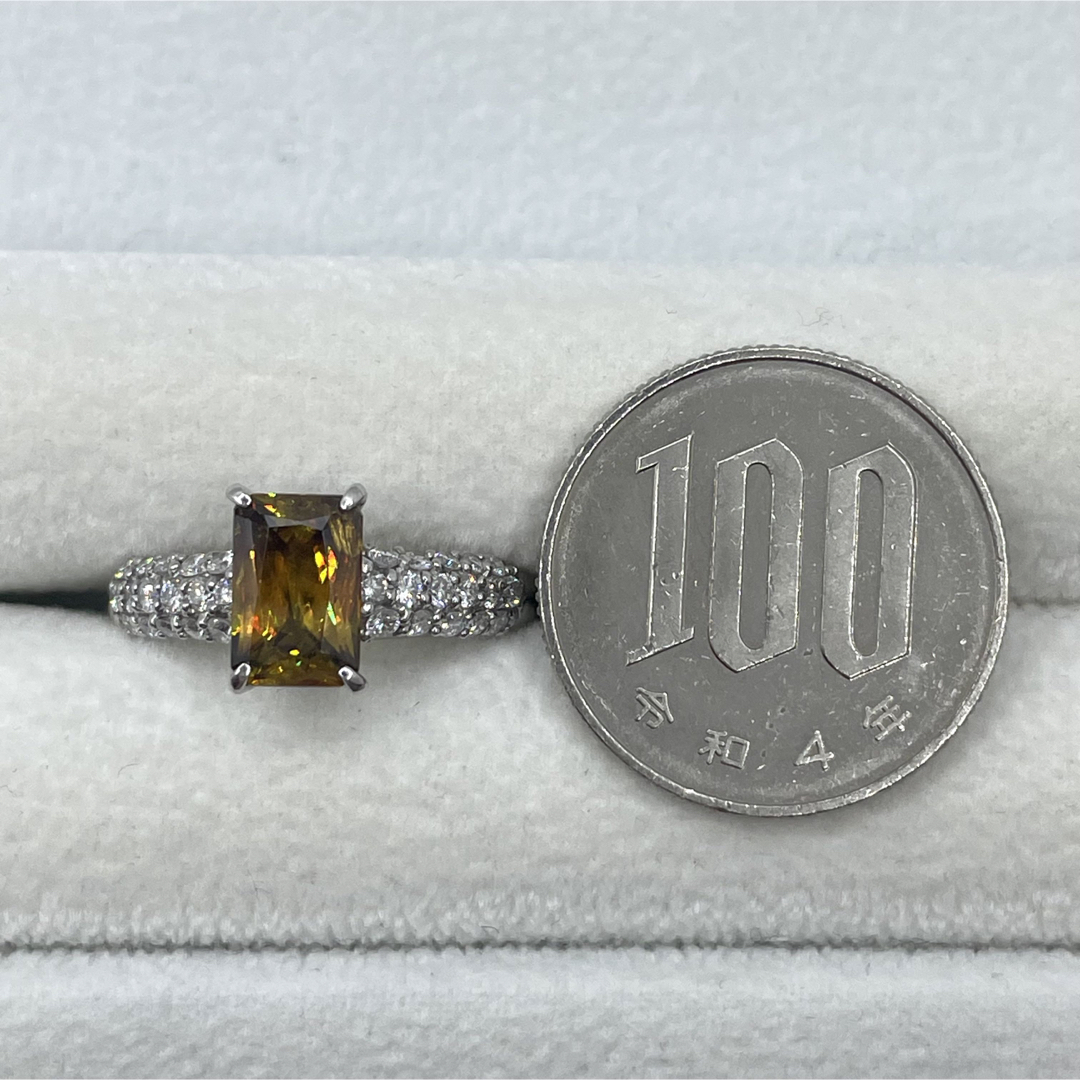 pt900 スフェーン2.3ct ダイヤ0.5ct リング | www.innoveering.net