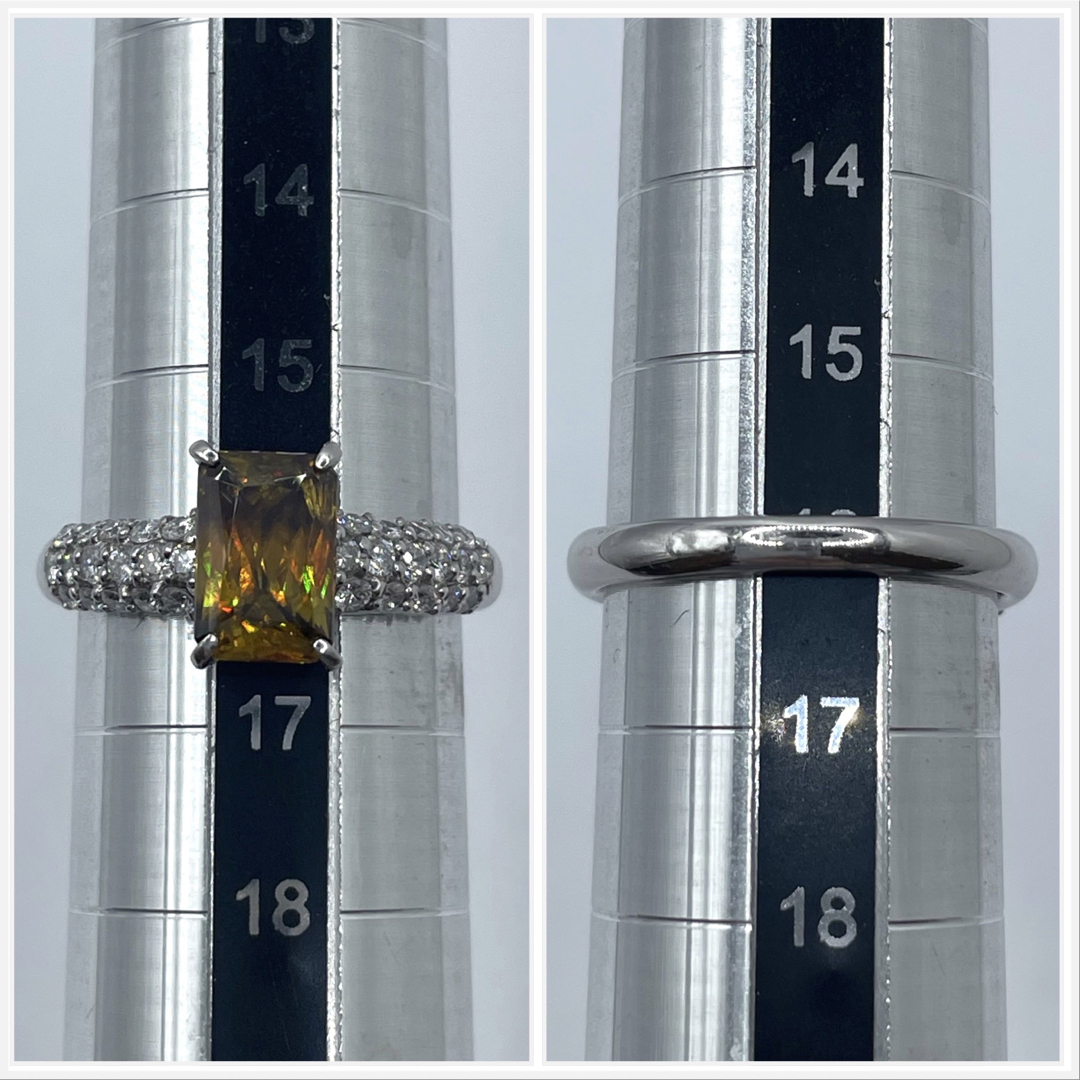 pt900 スフェーン2.3ct ダイヤ0.5ct リング 8