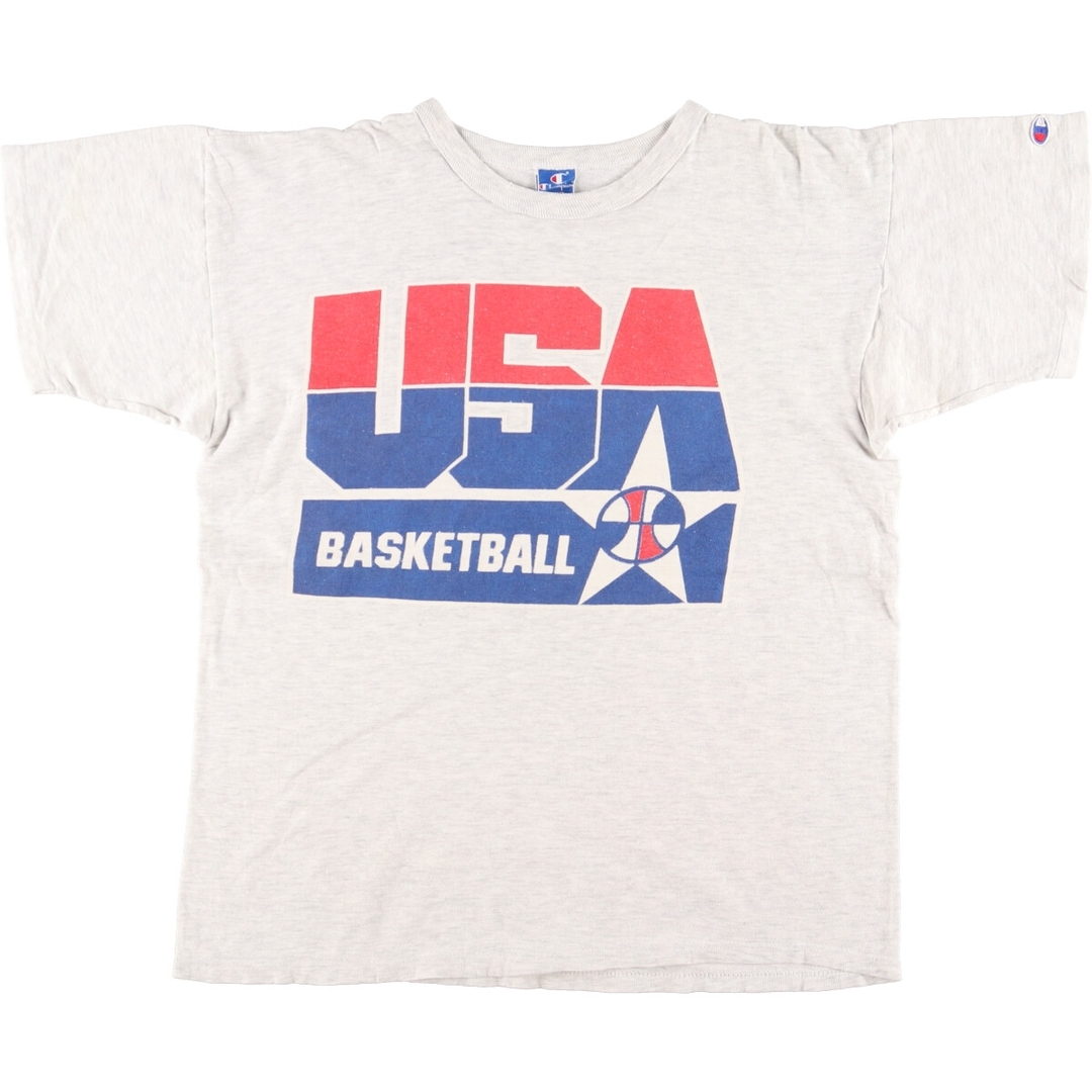 90年代 チャンピオン Champion USA BASKETBALL スポーツプリントTシャツ USA製 メンズL ヴィンテージ /eaa320949