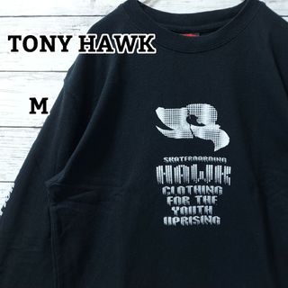 00s　トニーホーク　ロンT　センターロゴ　スリーブロゴ　スケーター　ストリート(Tシャツ/カットソー(七分/長袖))