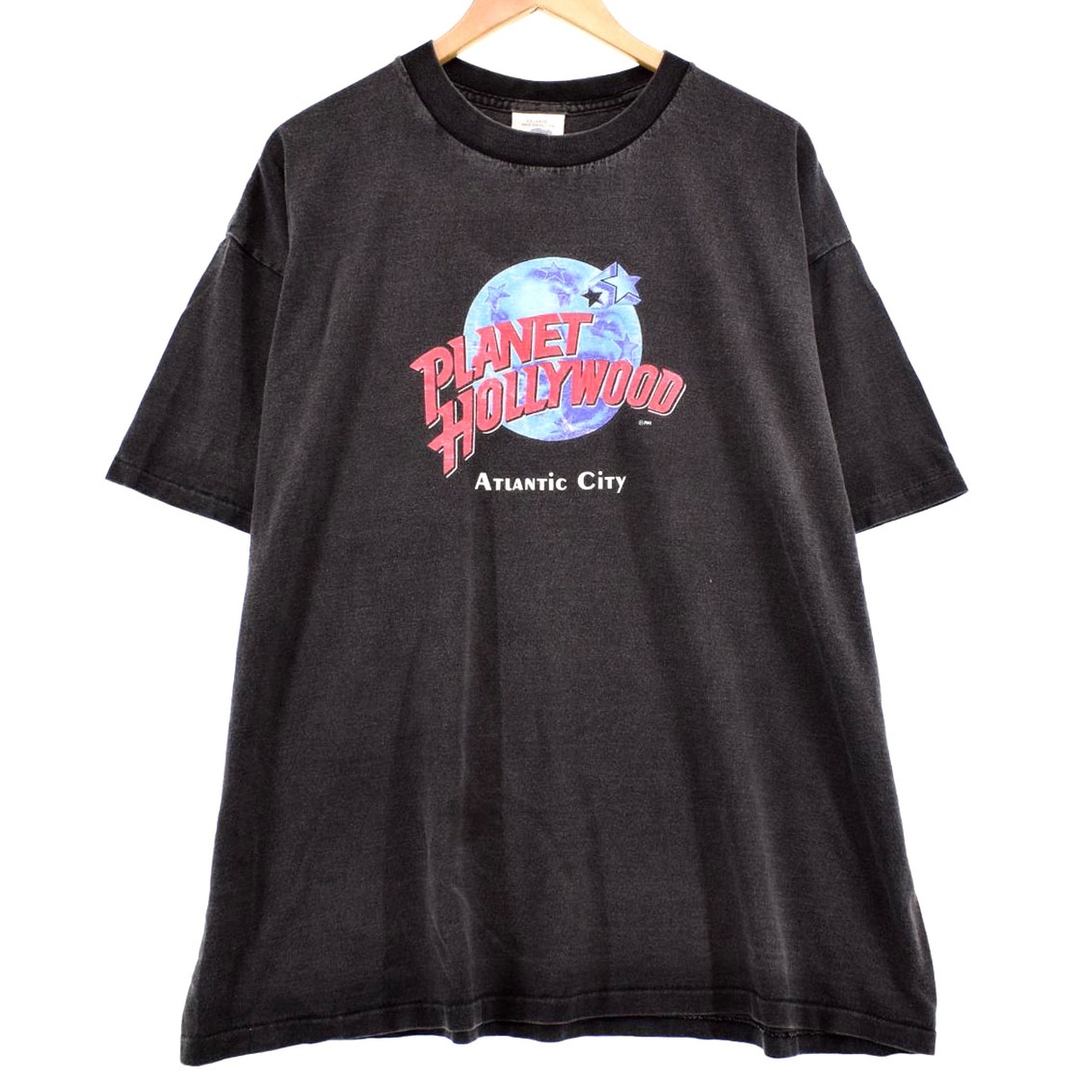 90年代 プラネットハリウッド PLANET HOLLYWOOD ATLANTIC CITY アドバタイジングTシャツ USA製 メンズXXL ヴィンテージ /eaa344462