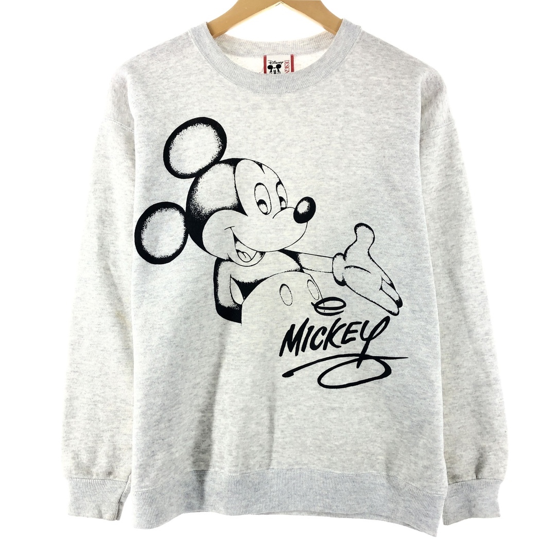 90年代 Disney DESIGNS MICKEY MOUSE ミッキーマウス キャラクタースウェットシャツ トレーナー USA製 メンズL ヴィンテージ /eaa367184