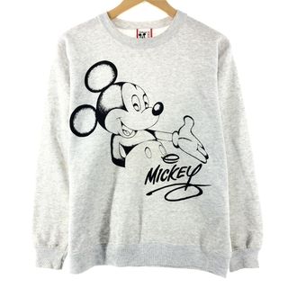 古着 90年代 Disney DESIGNS MICKEY MOUSE ミッキーマウス キャラクタースウェットシャツ トレーナー USA製 メンズL ヴィンテージ /eaa367184(スウェット)