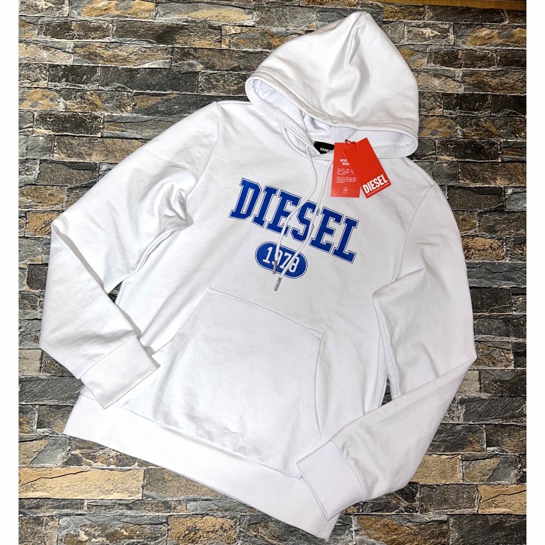 新品 L DIESEL ディーゼル フーディー パーカー S-BLASTY 白