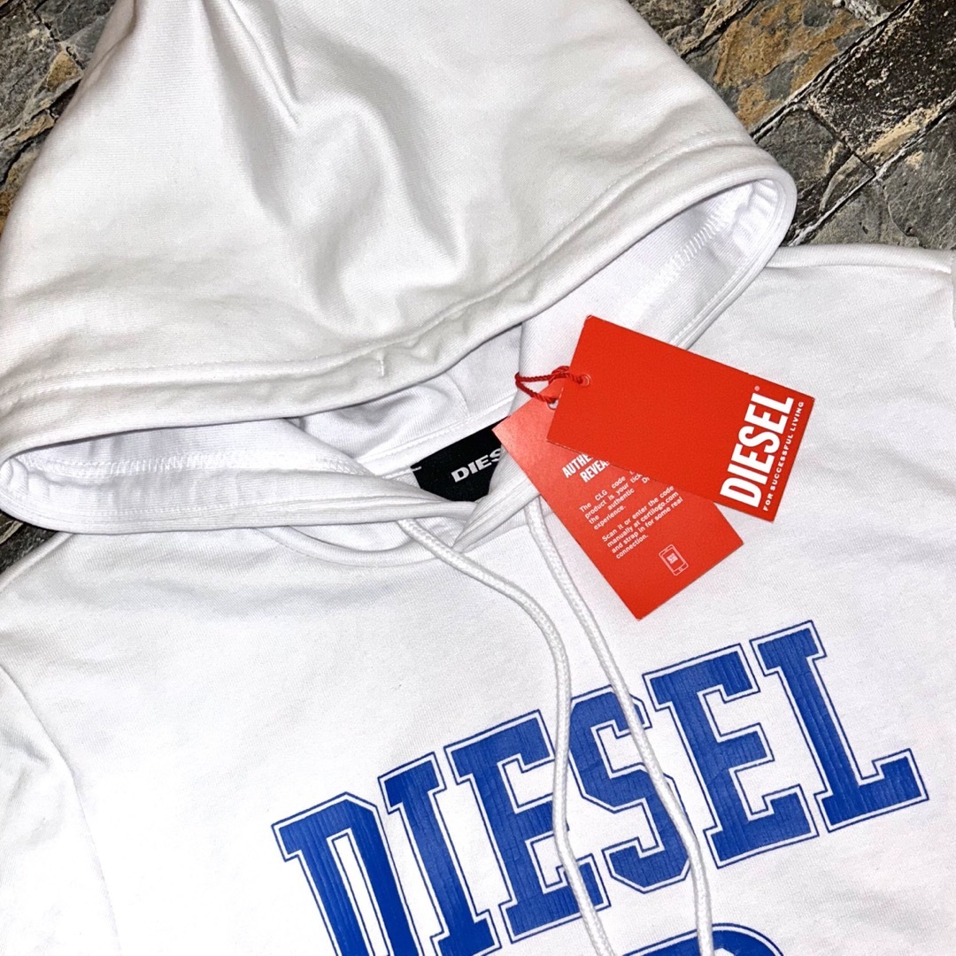 新品 M DIESEL ブランド スウェット フーディー パーカー 黒 A84