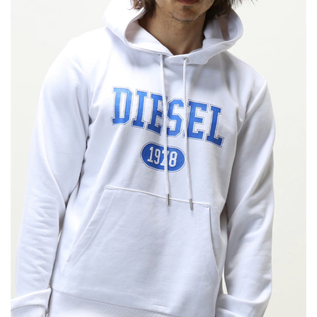 【新品】DIESEL ディーゼル／アイコンロゴ スウェット フーディーパーカーS