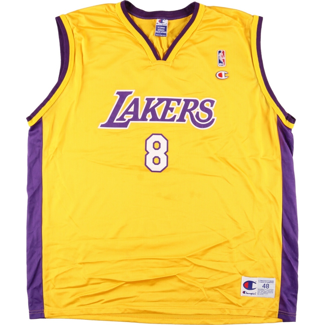 古着 90年代 チャンピオン Champion NBA LOS ANGELES LAKERS ロサンゼルスレイカーズ メッシュタンクトップ ゲームシャツ メンズXL ヴィンテージ /eaa313729のサムネイル