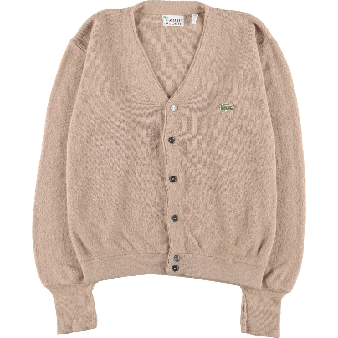 70年代 ラコステ LACOSTE IZOD アクリルニットカーディガン USA製 メンズL ヴィンテージ /eaa369925